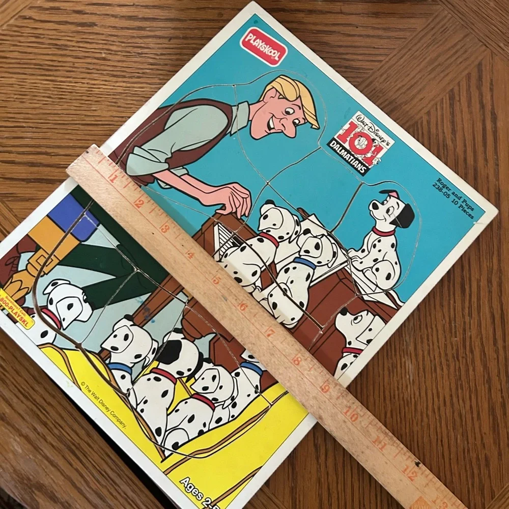 Vintage PLAYSKOOL 101 Dalmatians Wooden Puzzle